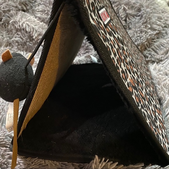 Blck Brown Cheetah Cat Folding Tunnel - Picture 4 of 4